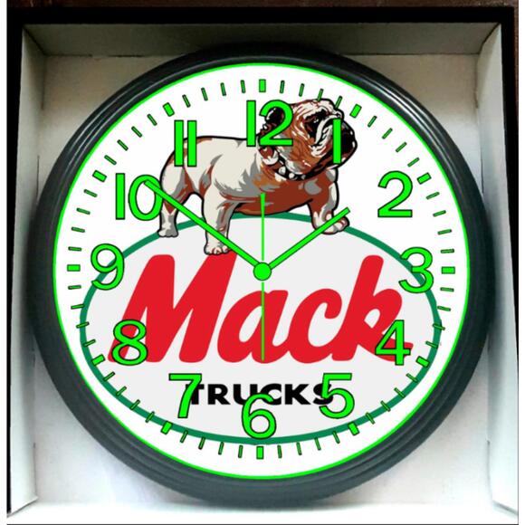 Other | Mack Truck Bulldog Glow In The Dark Wall Clock Semi Big Rig ...